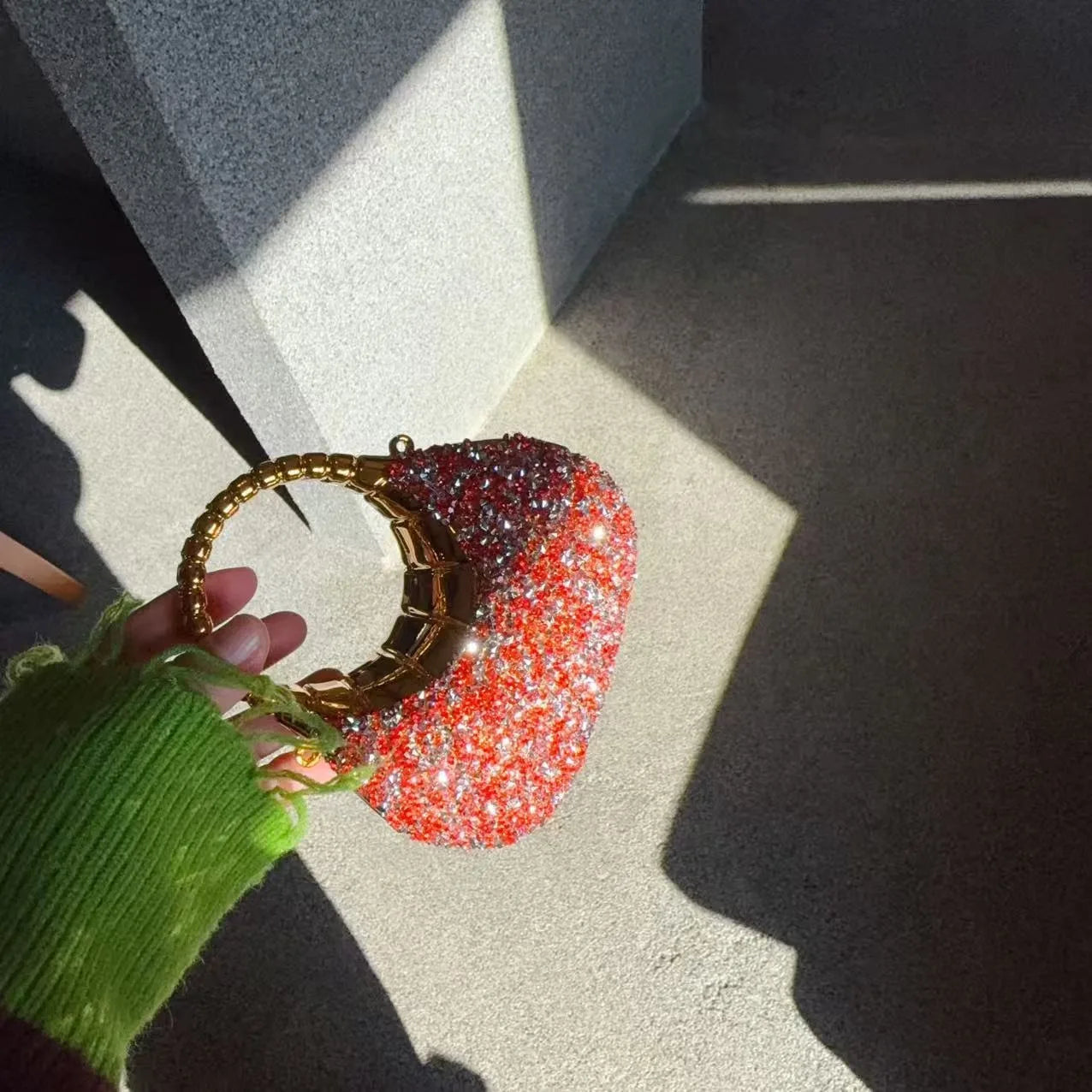 Mini Golden Pink Evening Bag | Luxury Clutch for Parties