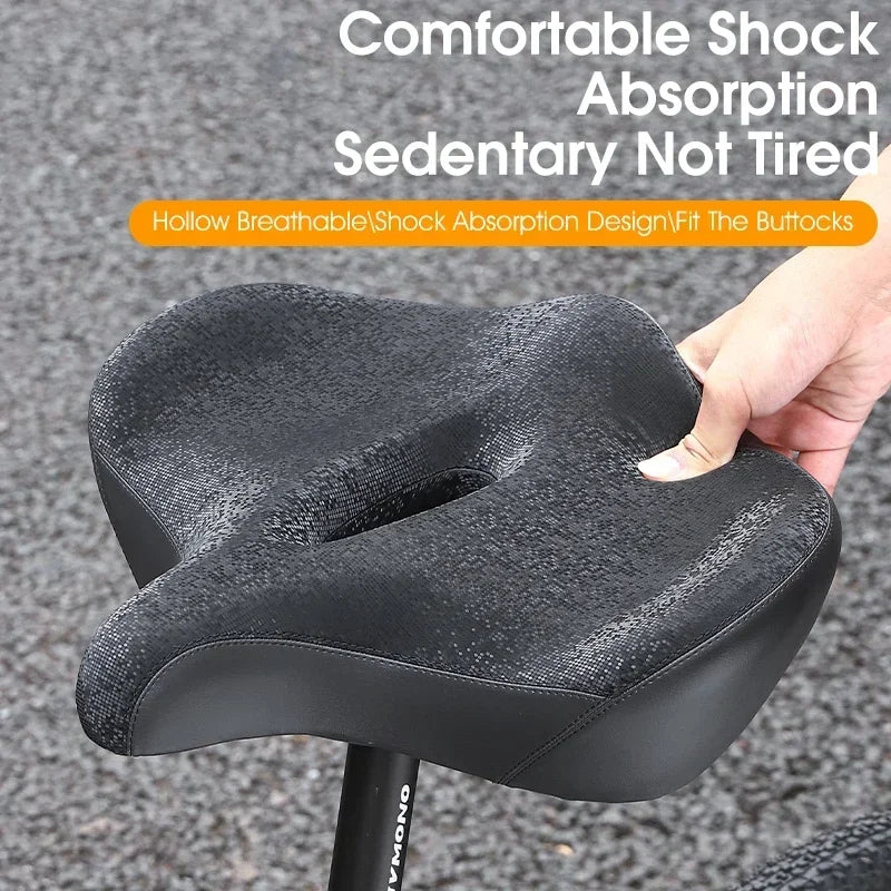 Ultra Wide Ergonomic MTB Saddle | Comfortable Shock-Absorbing Seat