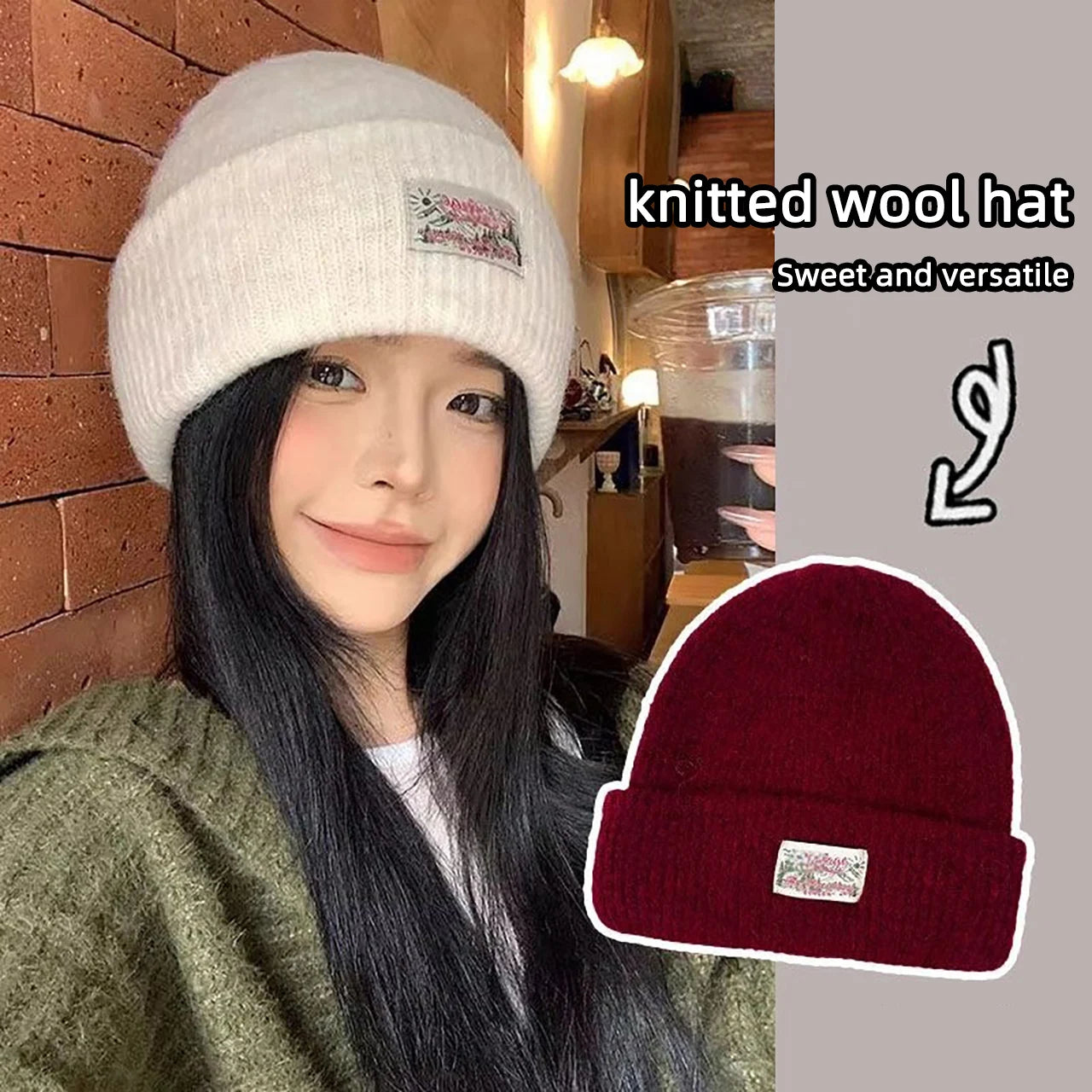Women's Winter Knitted Beanie | Cute Warm Pullover Hat