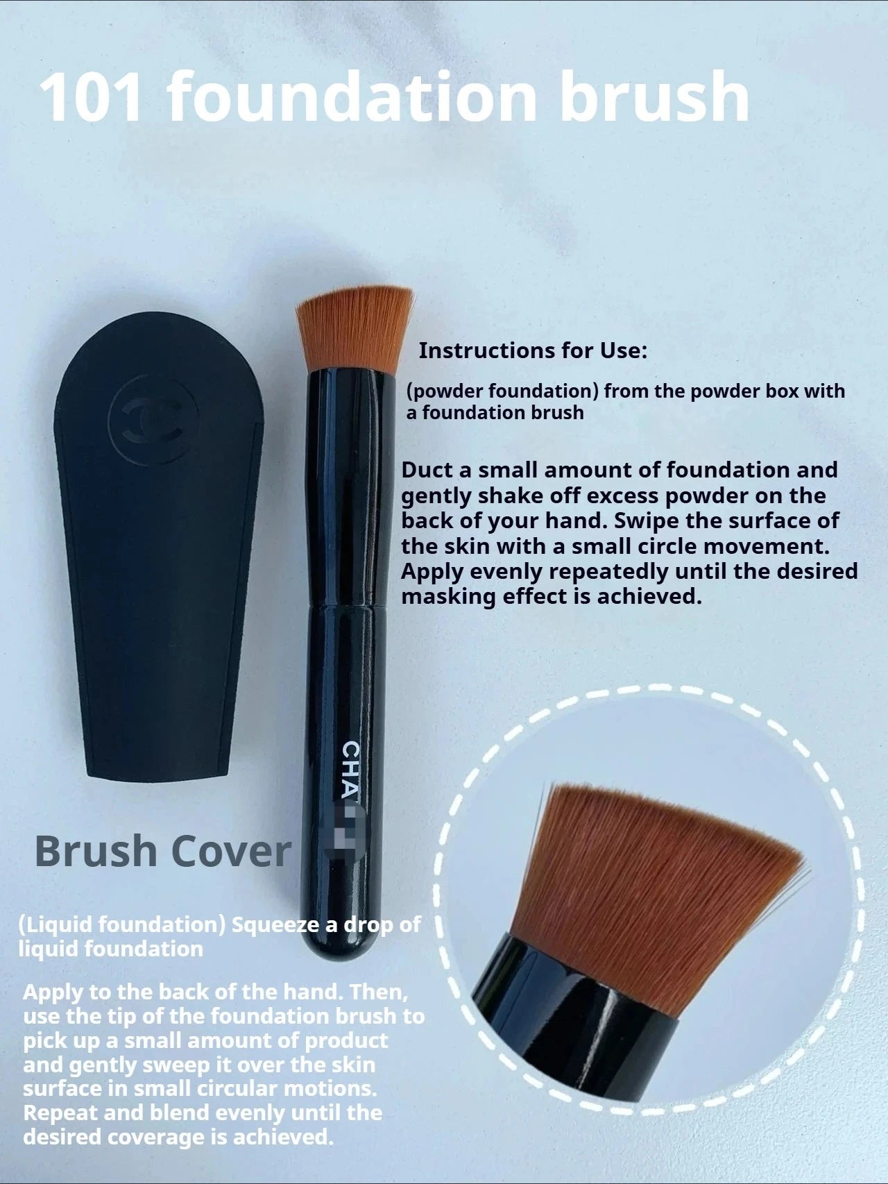 Luxury 3-Piece Goat Hair Makeup Brush Set | Perfect Gift for Her