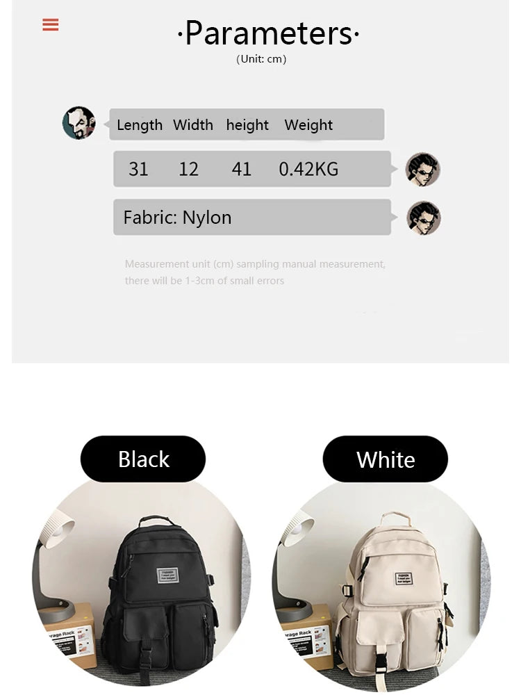 Universal Large-Capacity Nylon Computer Backpack | Stylish & Functional