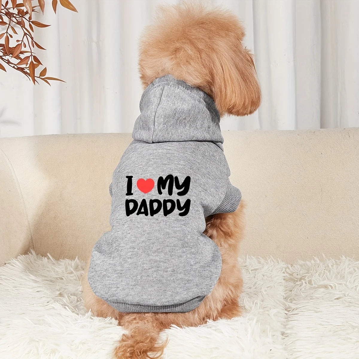 Cozy Pet Hoodie for Cats and Dogs | I Love Dad Design