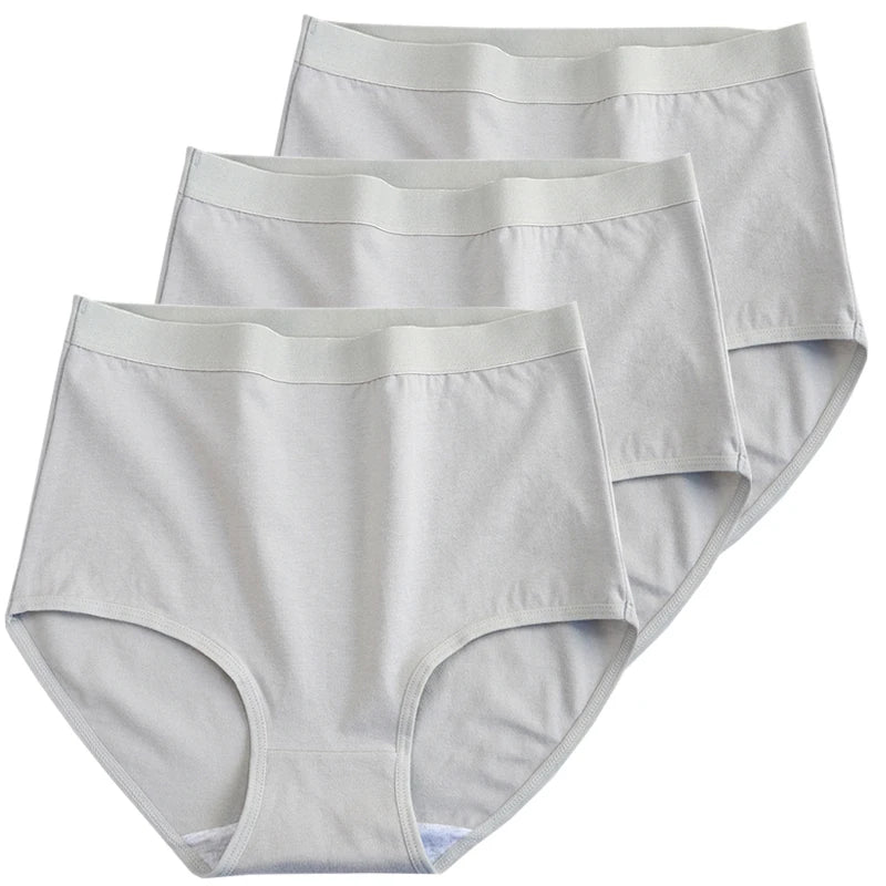 Plus Size High Waist Cotton Briefs for Women | Breathable Comfort