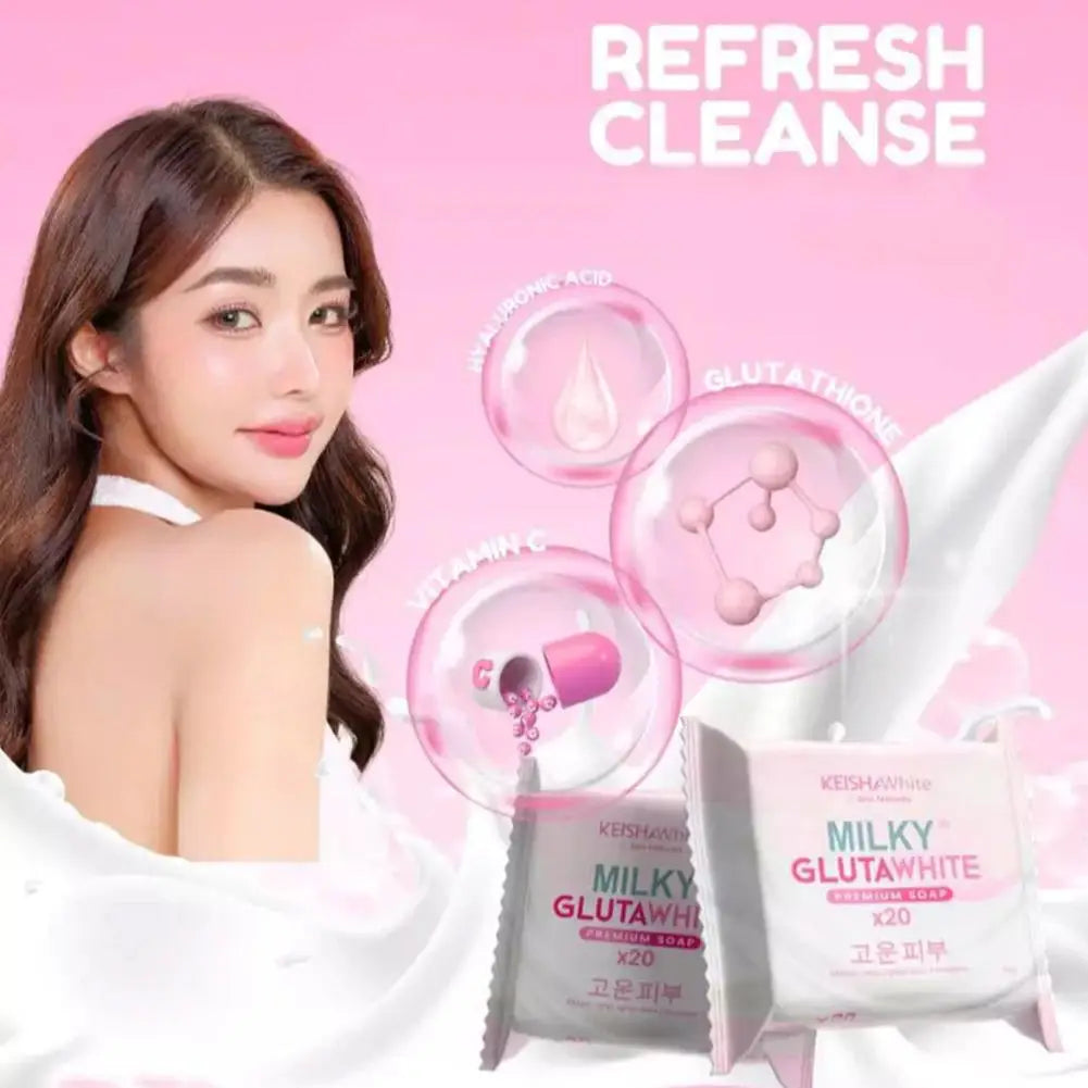 Premium Korean Glutathione Milk Soap | Deep Cleansing & Nourishing