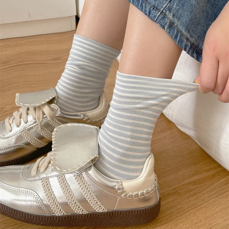 Casual Striped Women's Socks | Trendy Harajuku Streetwear