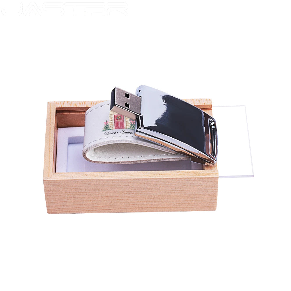 Transparent Cover Wooden USB Flash Drive | Custom Logo Options