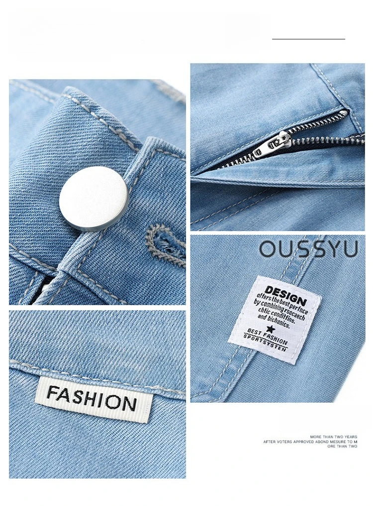 Men's Loose Straight Jeans | Lightweight Casual Pants for Summer