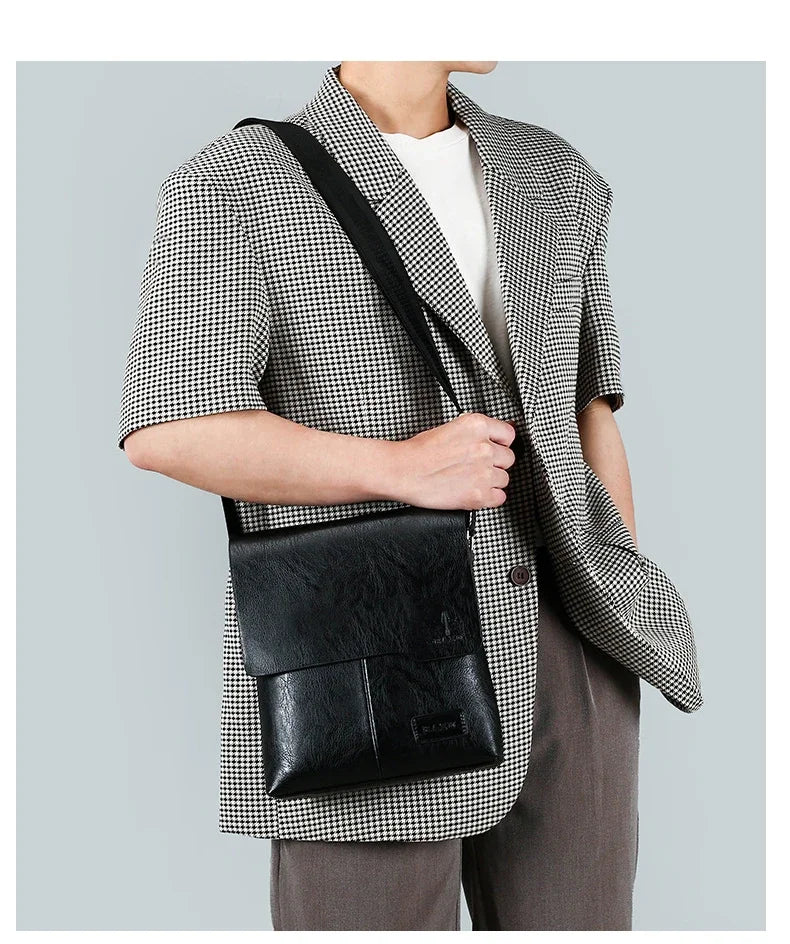 Luxury Vintage Leather Messenger Bags for Men | Stylish Shoulder Bag