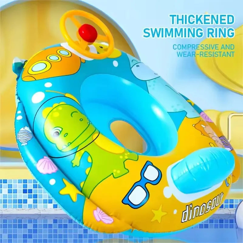 Inflatable Cartoon Baby Swimming Ring | Fun Water Play Toy