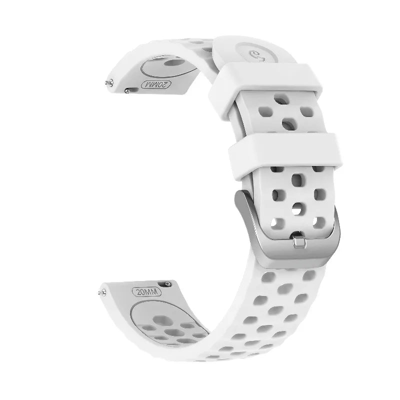 20mm Hollow Out Silicone Watch Band | Sport Waterproof Replacement Strap