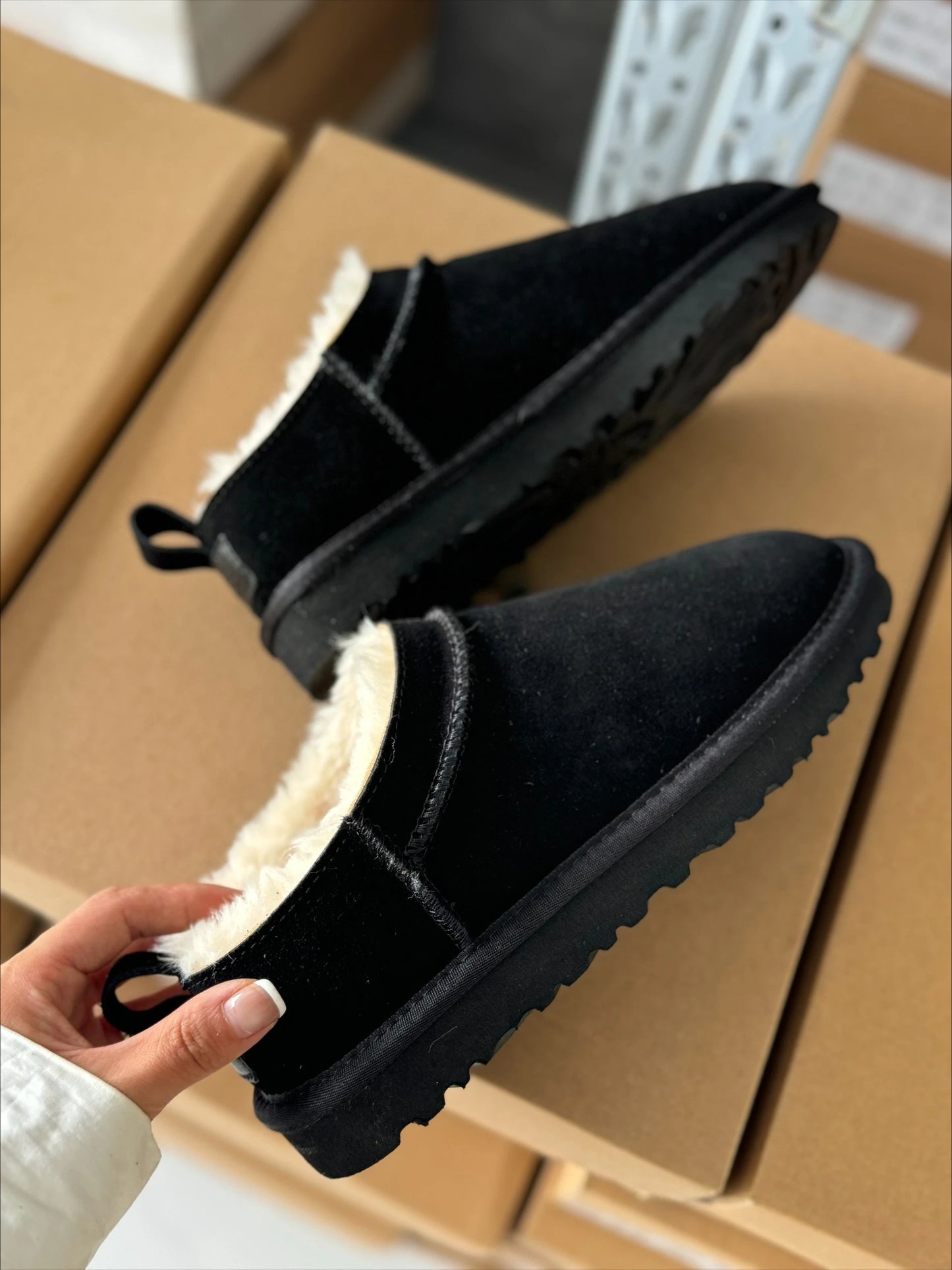 Classic Women's Snow Boots | Cozy Cowhide Wool Slippers