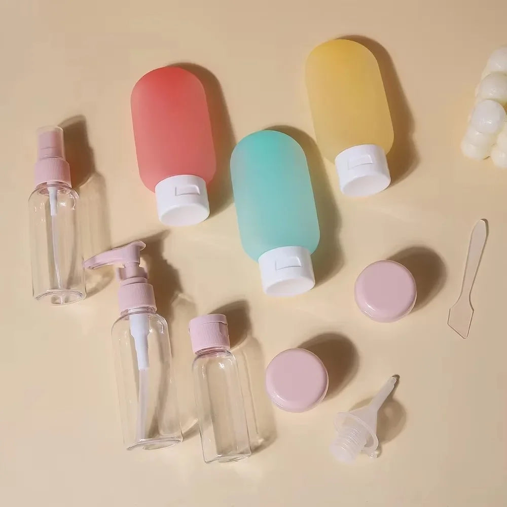 11-Pcs Travel Toiletries Containers Set | Refillable Mini Bottles
