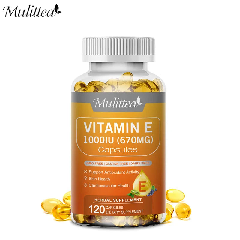 Vitamin E 1000 IU Capsules | Boost Skin Nutrition & Immunity