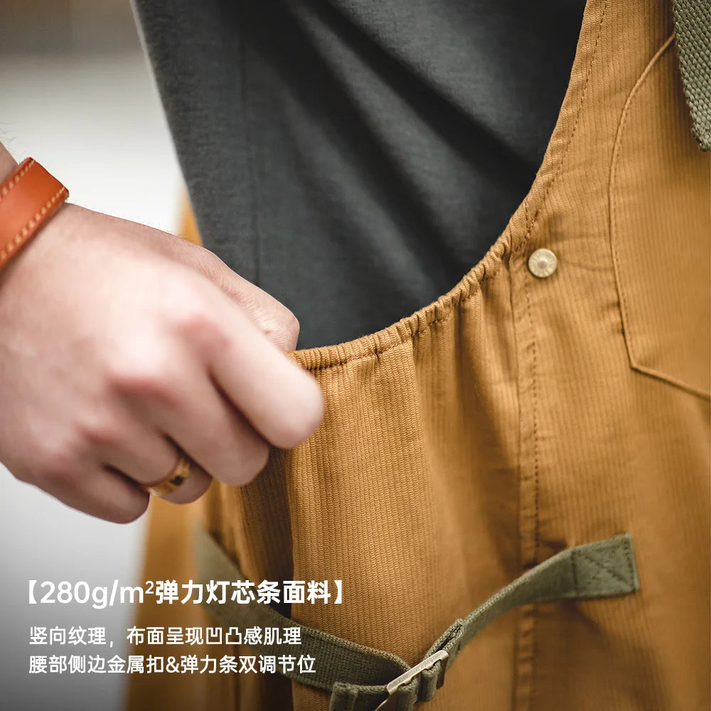 Men's Retro Strap Pants | Casual Loose Fit Barrel Style Trousers