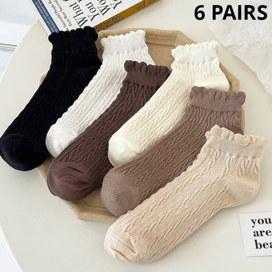 Calcetines bajos de encaje para mujer | Conjunto de calcetines tobilleros elegantes