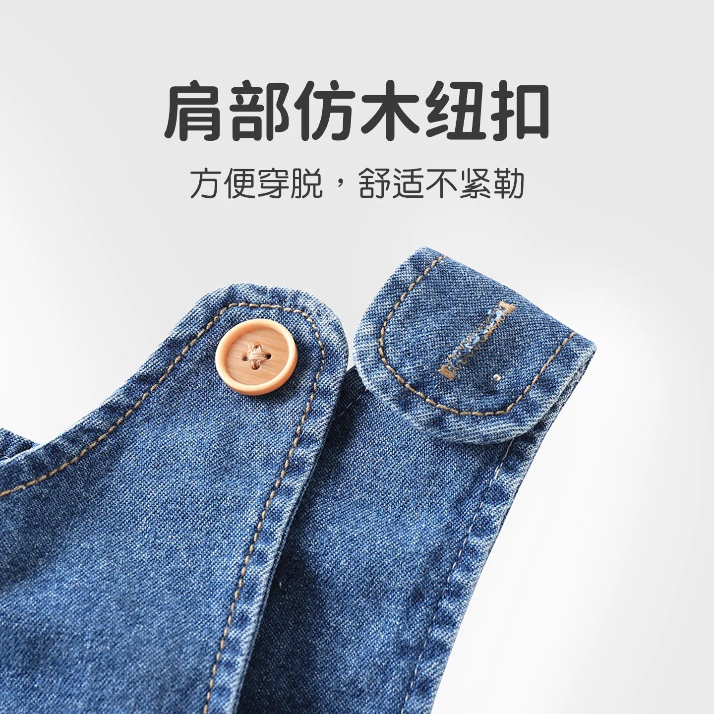 Baby Girl Denim Overalls | Stylish Spring & Autumn Jumpsuit