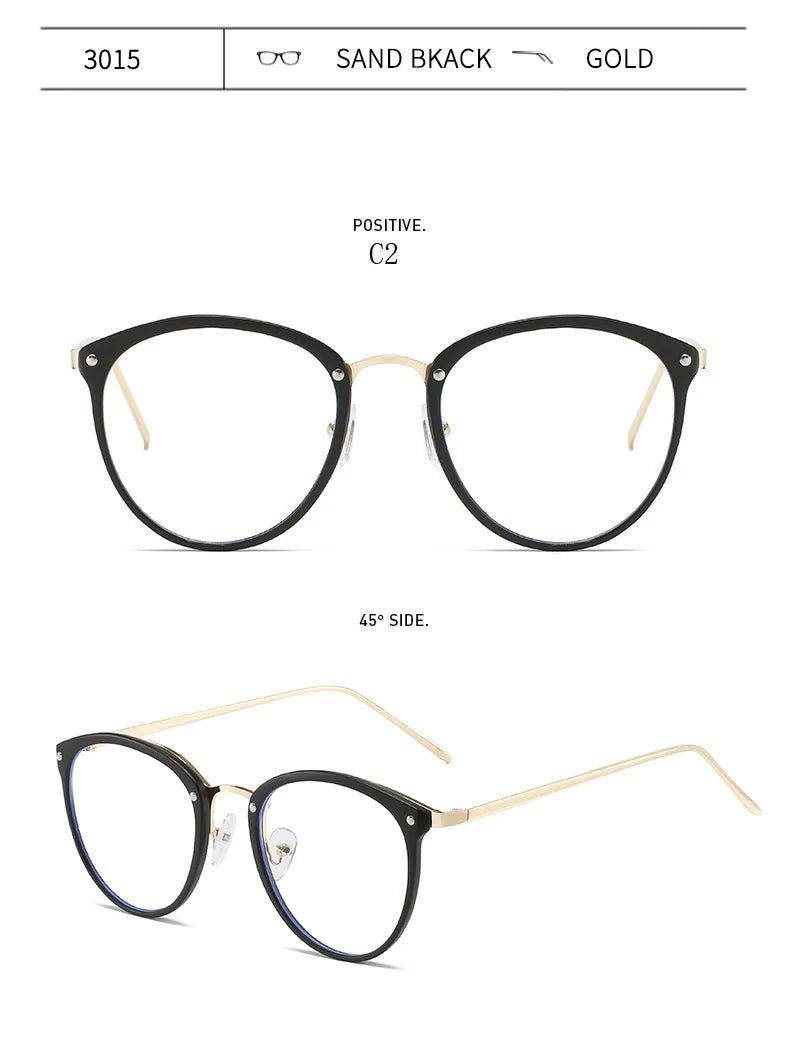 Stylish Anti-Blue Light Glasses | Round Metal Eyewear for All 2026