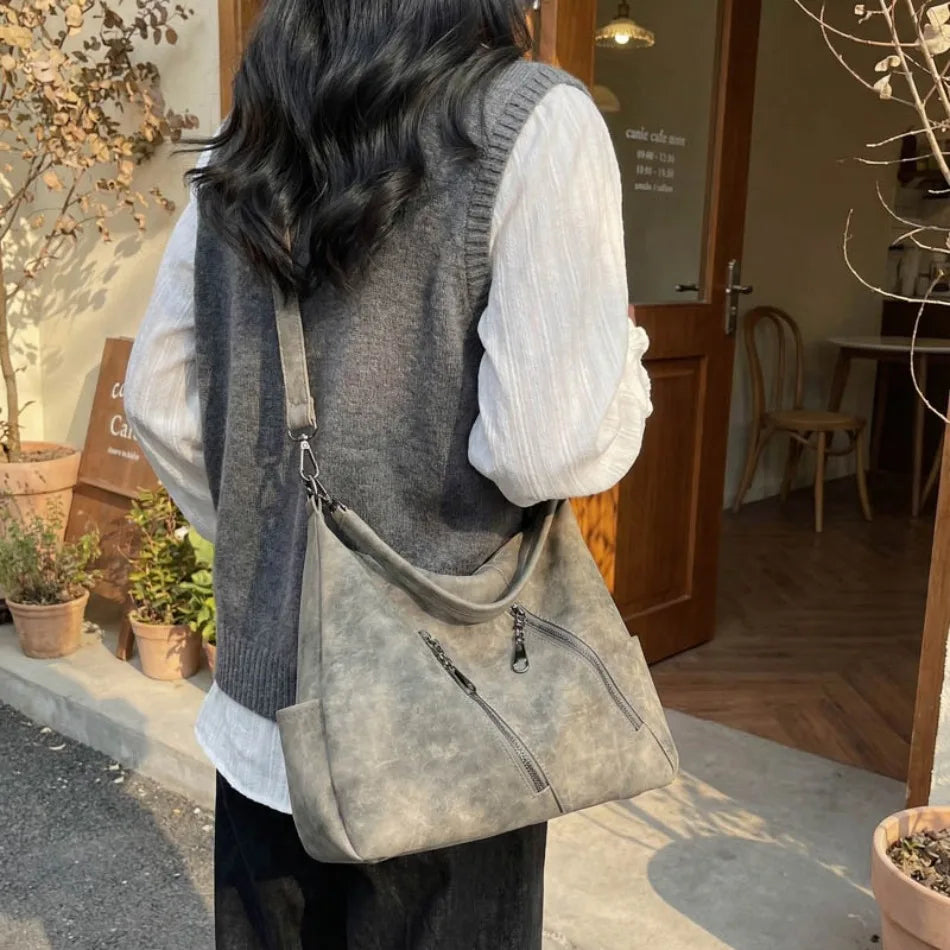 Bolso Bandolera Elegante de Cuero Sintético Suave para Mujer | Con Estilo y Práctico
