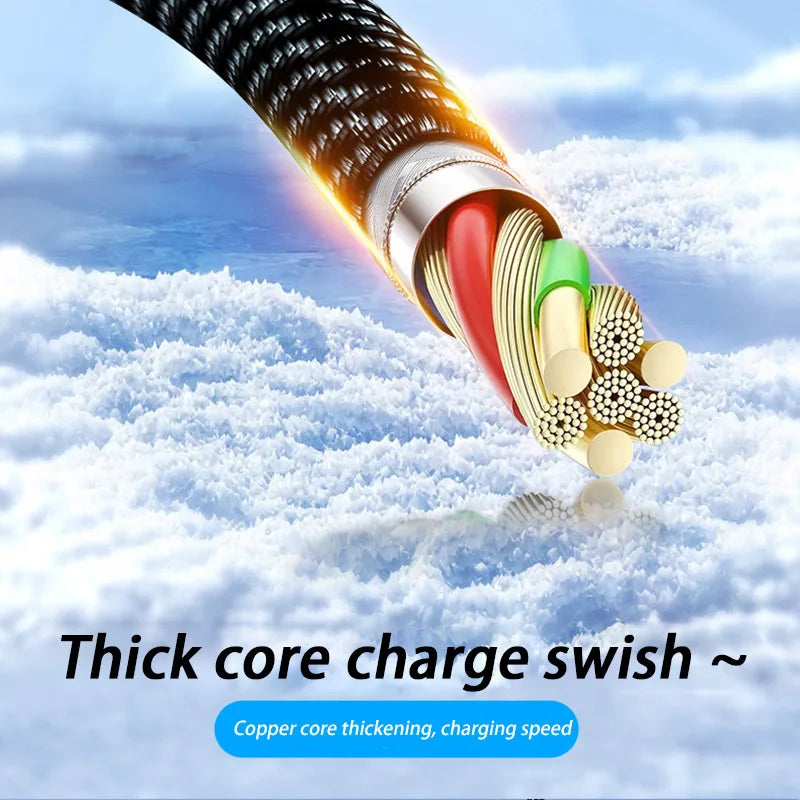 Cable A-C and C-C With Led Digital Display Cable Max 120W Super Fast Charge Cable For Xiaomi 17 Huawei Samsung iPhone Oneplus