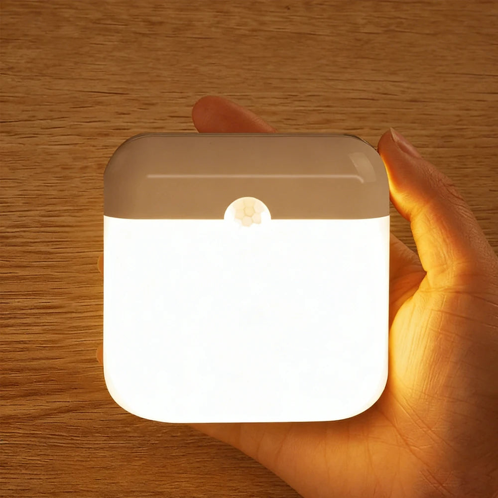 Lámpara LED cuadrada con sensor de movimiento | Iluminación doméstica sin esfuerzo