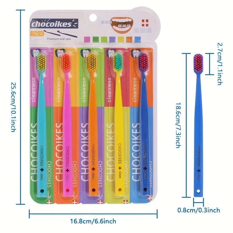 Chocolate Swiss Nylon Bristle Toothbrush Set | Travel Friendly Care