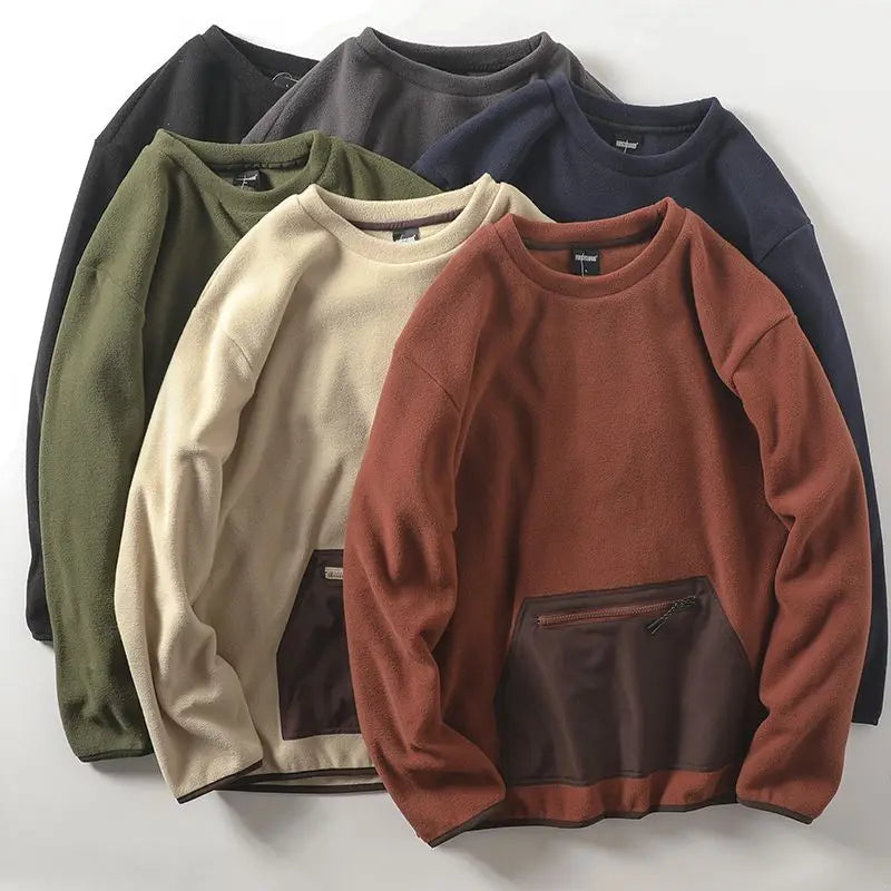 Men's Warm Fleece Pullover Hoodie | Casual Autumn Winter Top