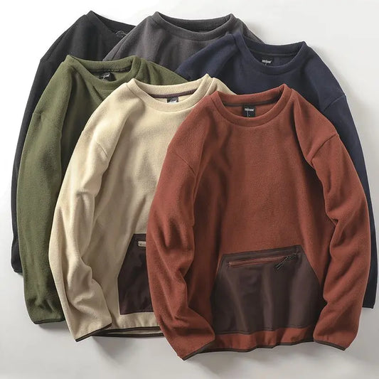 Men's Warm Fleece Pullover Hoodie | Casual Autumn Winter Top