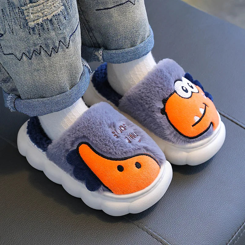 Cute Dinosaur Slippers for Kids | Warm and Cozy Indoor Shoes