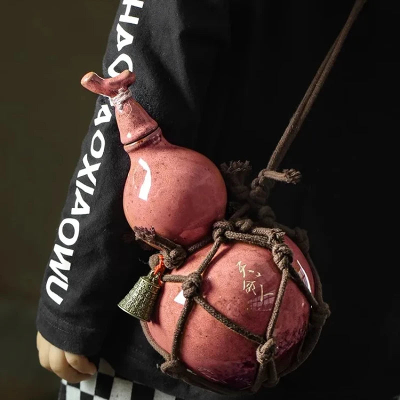Portable Ancient Style Wine Gourd Set | Eco-Friendly Wine Tool