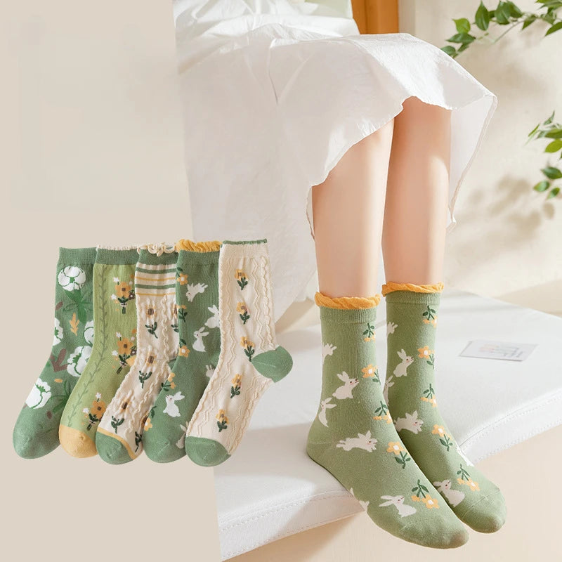 Cute Cartoon Frilly Socks for Women | Sweet Japanese Style