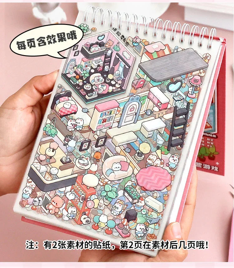 20Pcs Cartoon DIY Landscape Stickers | Kids' Creative Fun