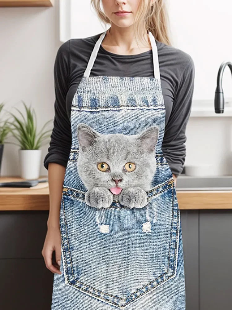 Funny Cat & Dog Apron | Unique Kitchen & Cleaning Pinafore