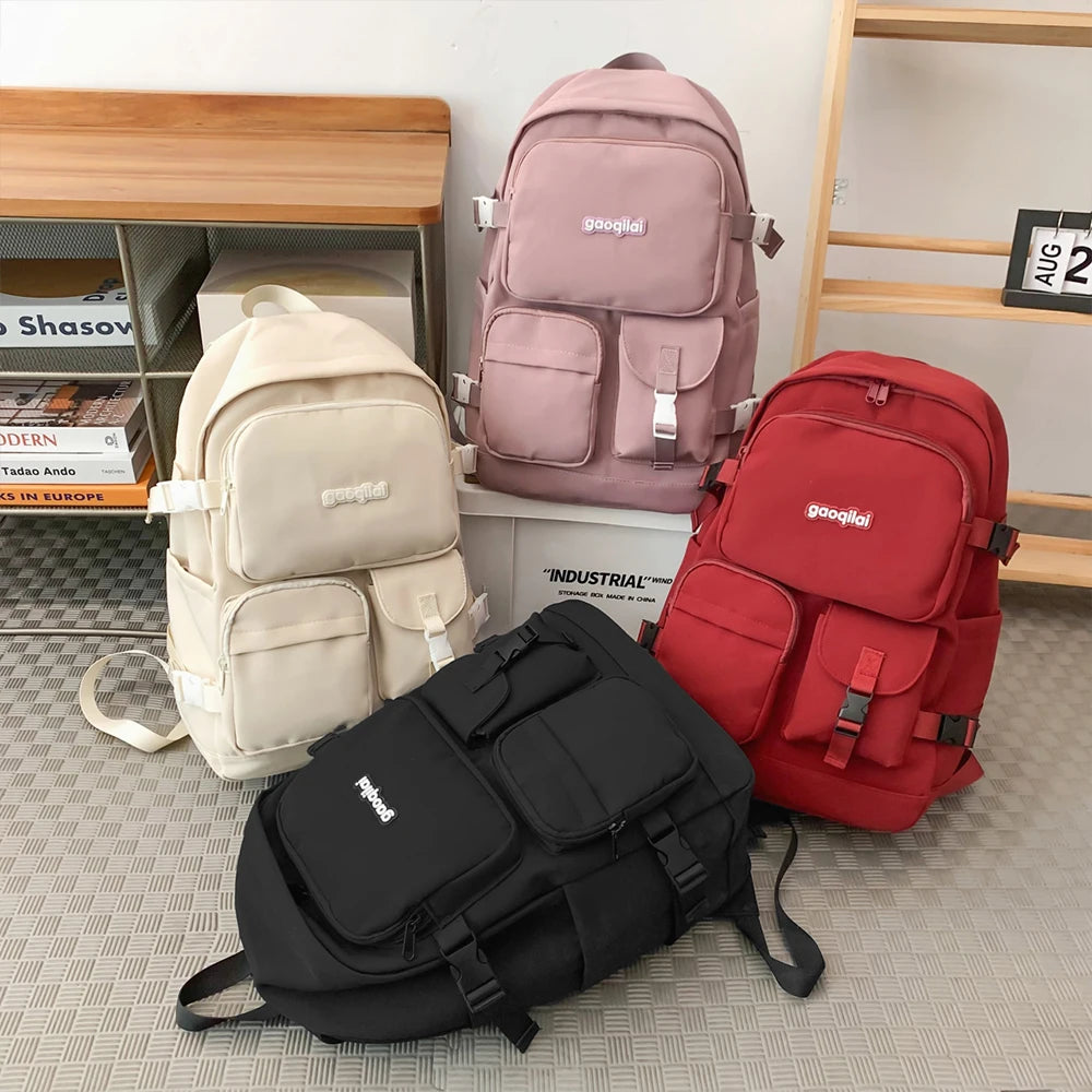 Stylish Versatile Solid Color Backpack for Work & Travel