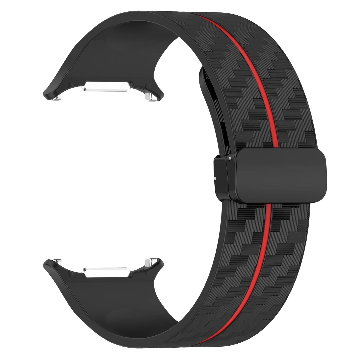 Silicone Sport Strap for 47mm Smartwatch | Magnetic Folding Clasp