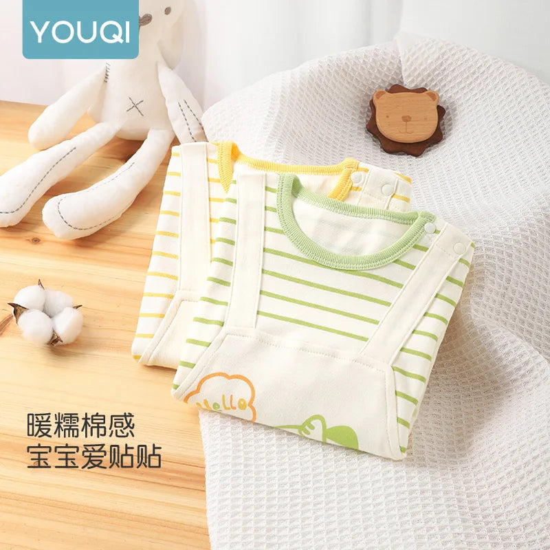 Unisex Baby Autumn Romper | Soft Cotton Long-Sleeve Jumpsuit