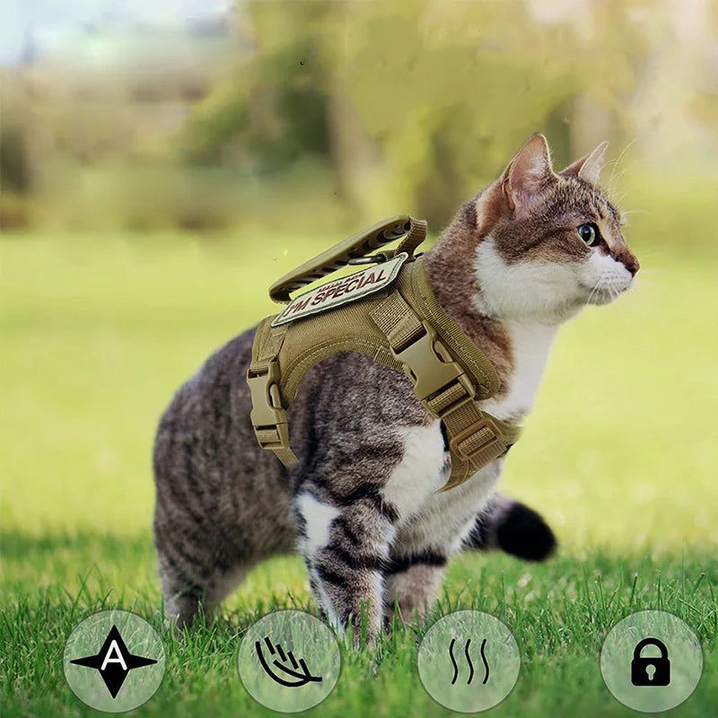 Adjustable Escape-Proof Cat Harness | Comfortable & Secure Fit