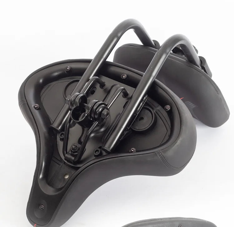 Oversized Comfort E-Bike Saddle with Backrest | PU Leather Seat