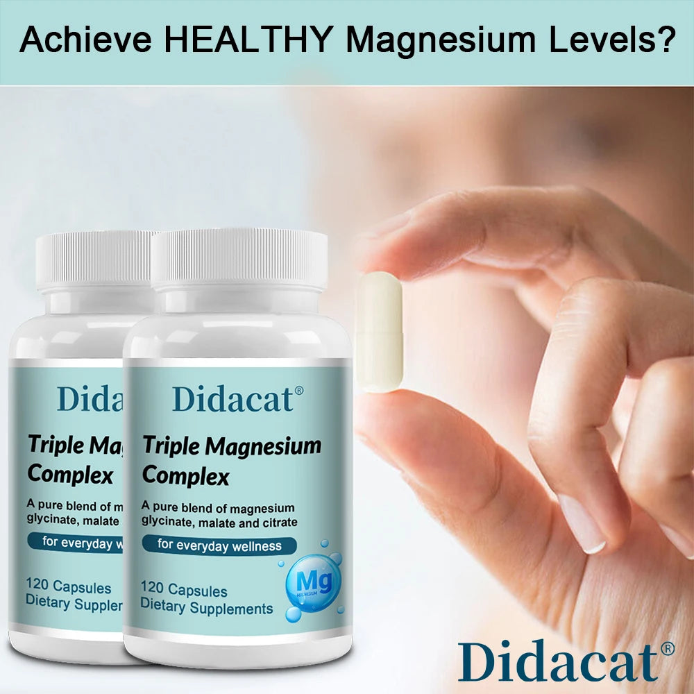 Triple Magnesium Complex Capsules | Bone Strength & Relaxation Support
