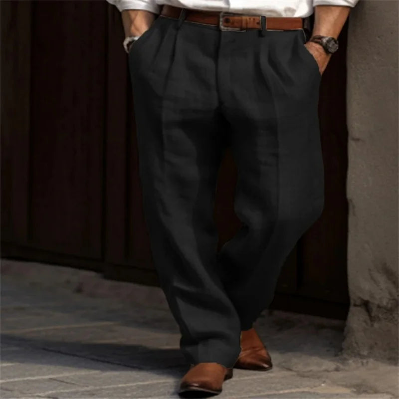 Men's Casual Linen Pants | Stylish Ankle-Length Comfort Trousers