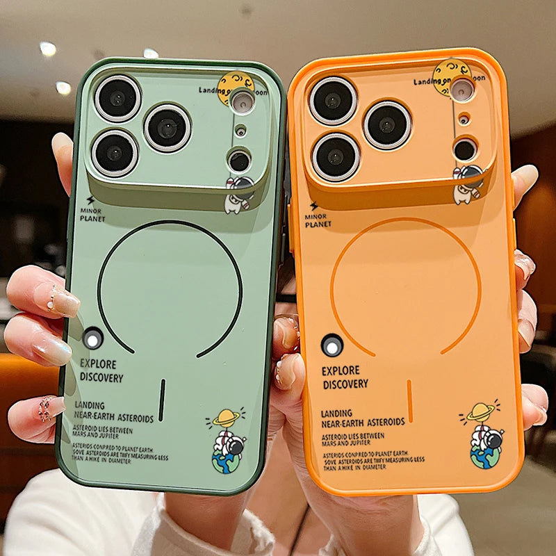 Hanging Astronaut Pattern Case for iPhone | Magnetic & Stylish Protection