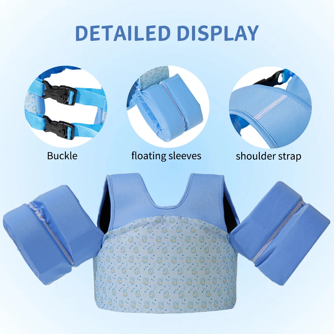 Kids Swim Vest | Adjustable Toddler Pool Floaties for Safety & Fun