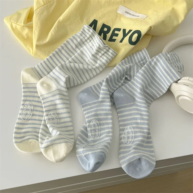Casual Striped Women's Socks | Trendy Harajuku Streetwear