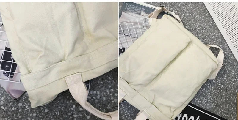 Large Capacity Retro Canvas Backpack for Women | Stylish School Bag