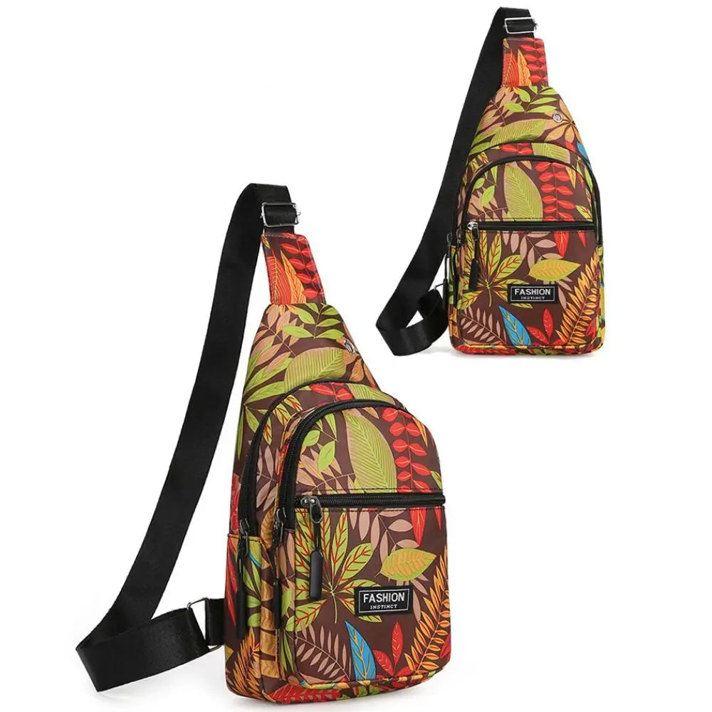 Casual Women's Chest Bags | Geometric Print Crossbody & Travel Use