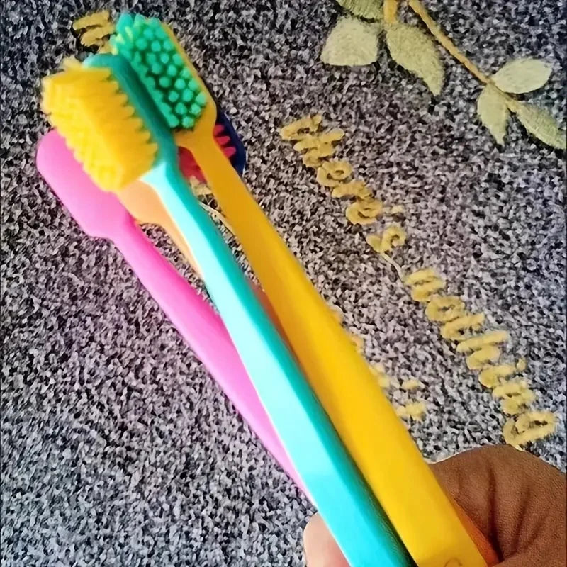 Rainbow Color High Density Toothbrush Set | Soft & Hard Bristles