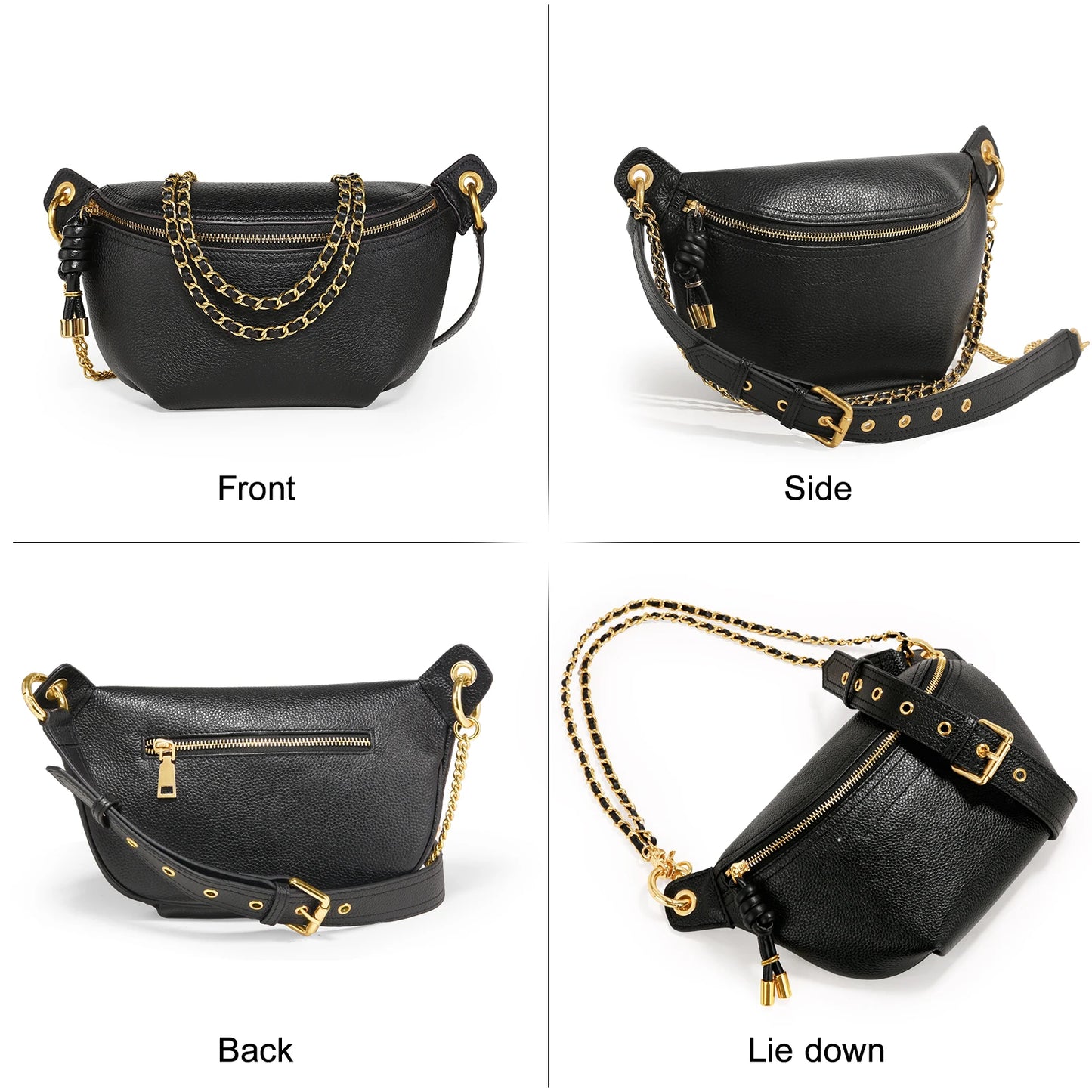 Stylish Women's Genuine Leather Waist Pack | Trendy Belt Bag