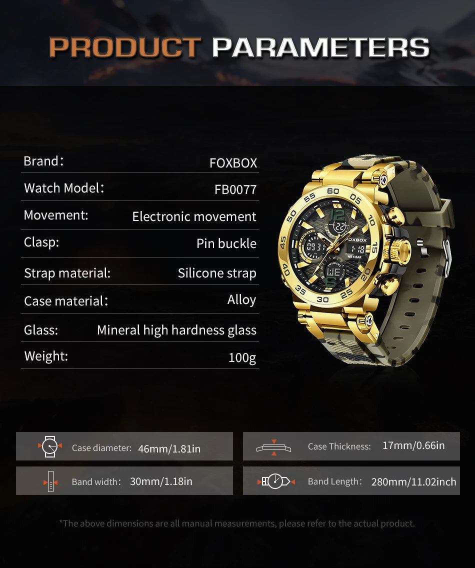 Men's Waterproof LED Sports Watch | Stylish & Multi-Functional