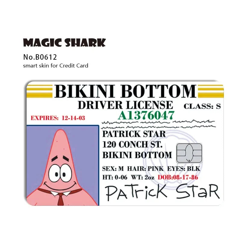 Cartoon Waterproof Skin Cover Sticker for Credit and Debit Cards