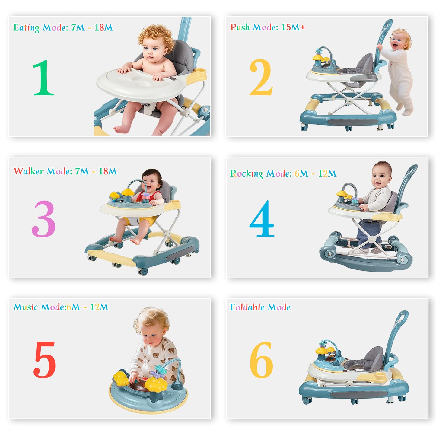 Multi-Functional Baby Walker with Awning | Safe & Fun Mobility