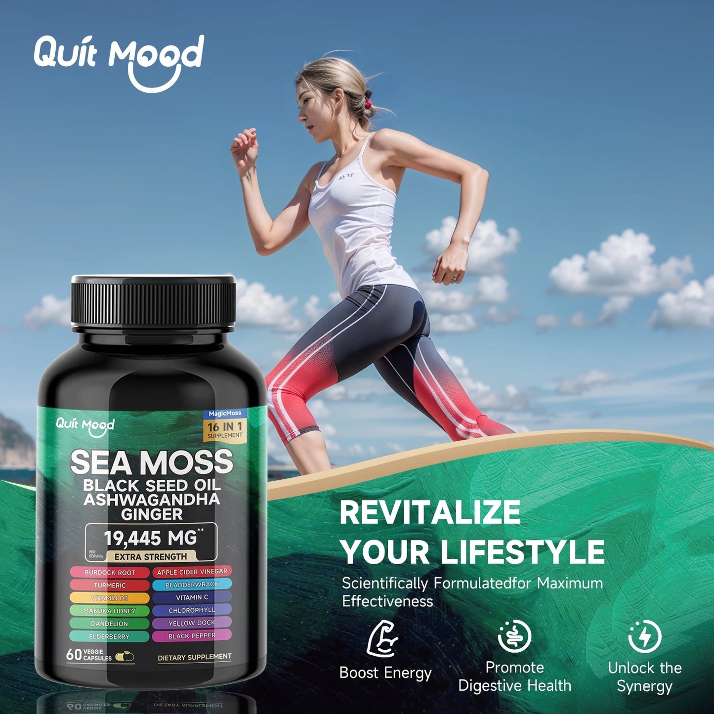 Premium Sea Moss, Black Seed Oil & Herbal Blend Capsules